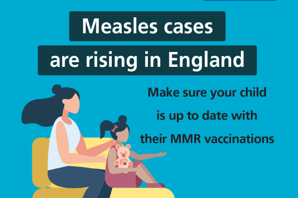 Measles cases rising in England